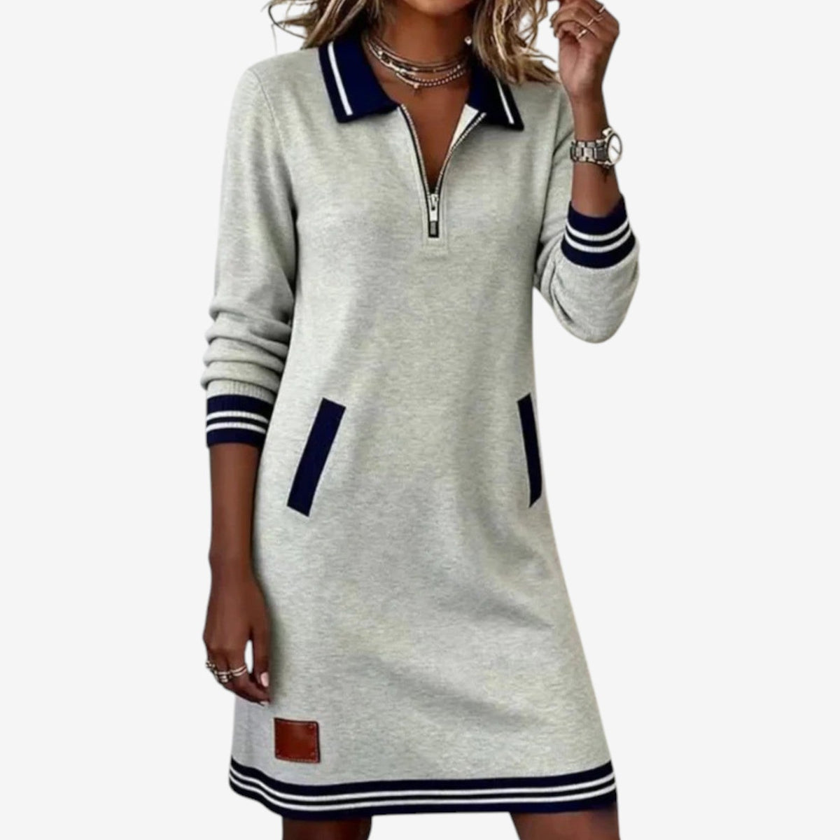 BEATRIZ | Vestido casual com decote em fecho