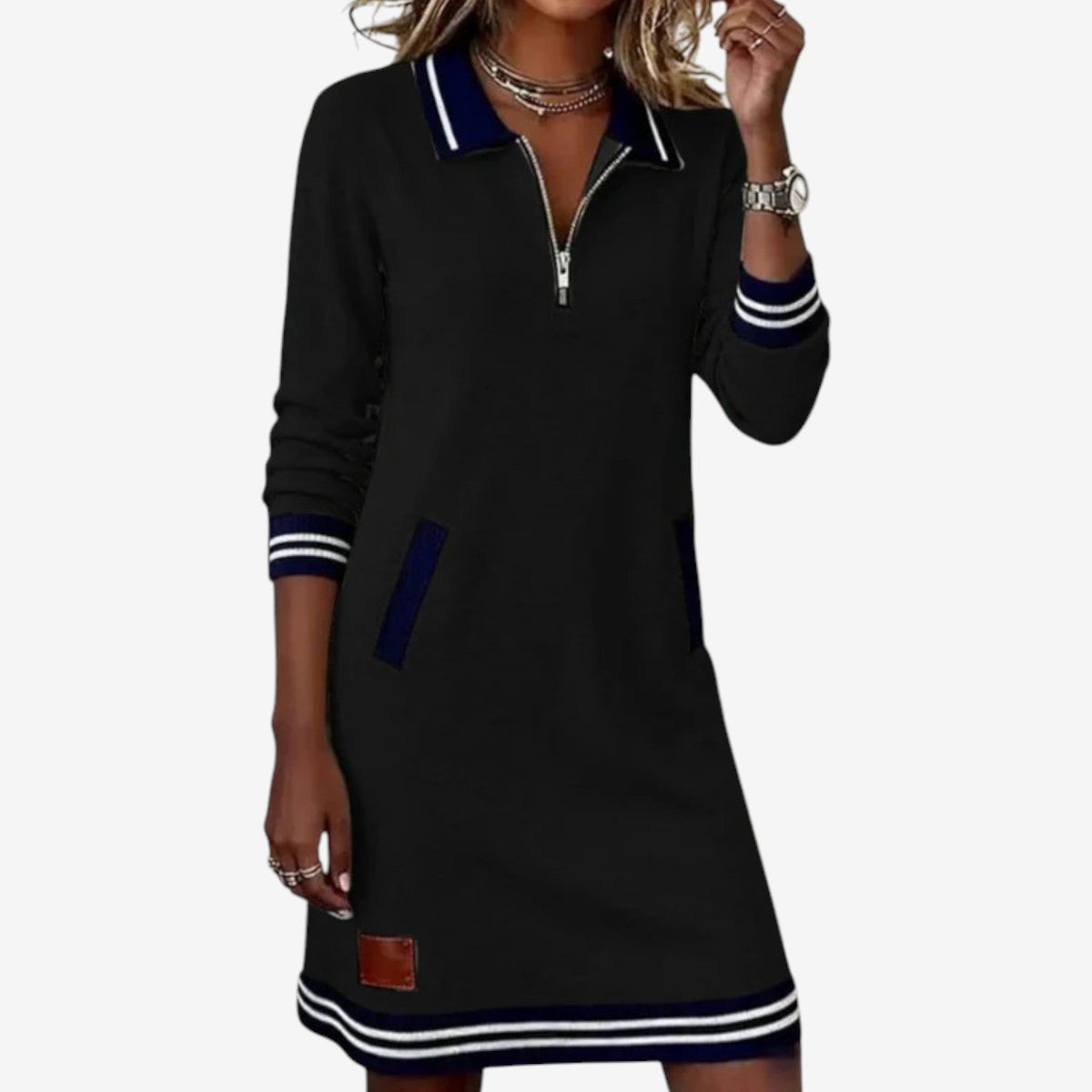 BEATRIZ | Vestido casual com decote em fecho