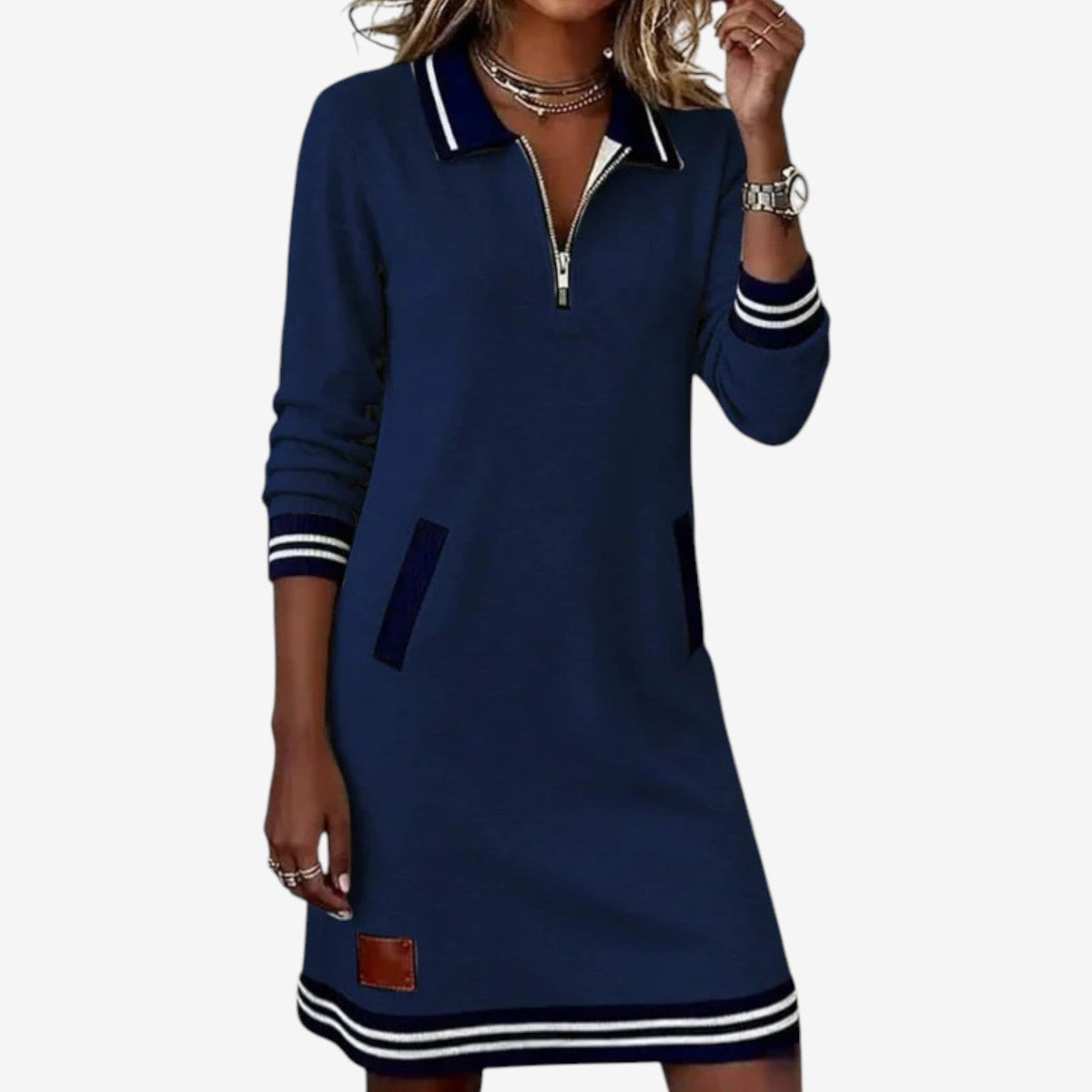 BEATRIZ | Vestido casual com decote em fecho