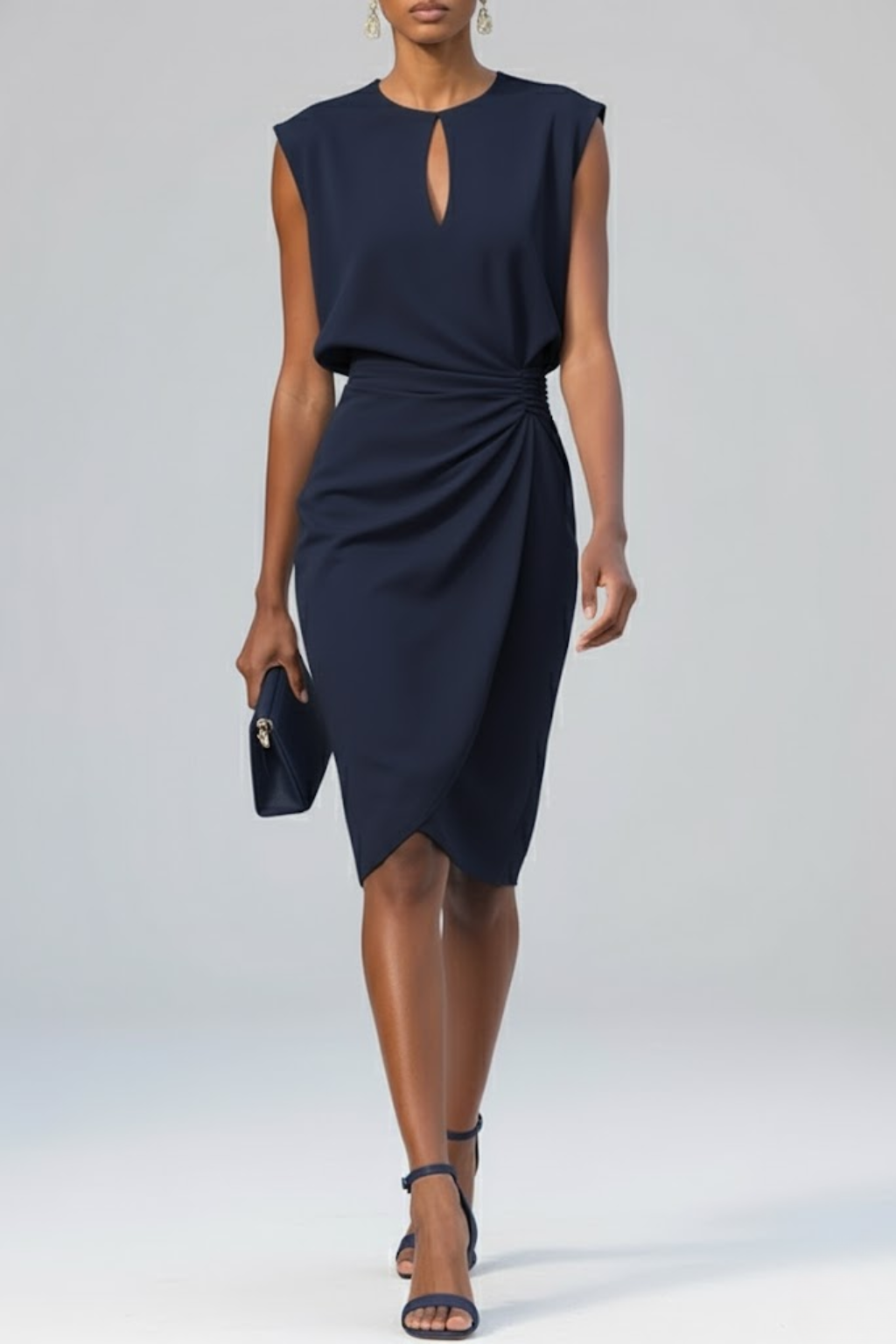 MATILDE | Vestido midi com franzido na cintura