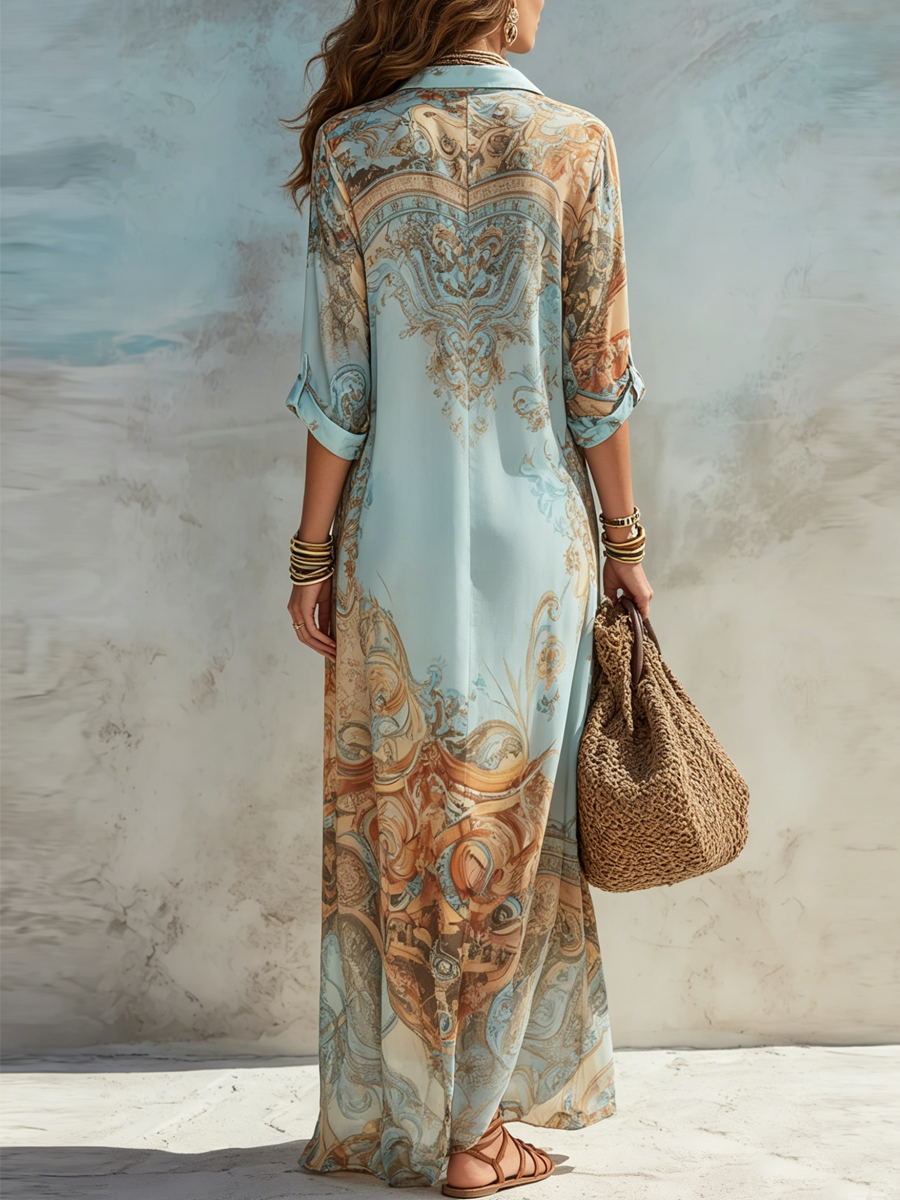 LEONOR | Vestido maxi com estampado floral