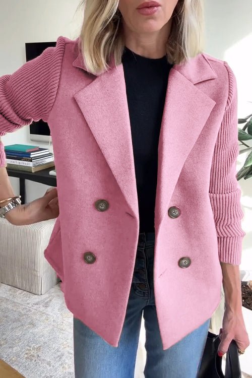 CLARA | Blazer de malha com fecho duplo