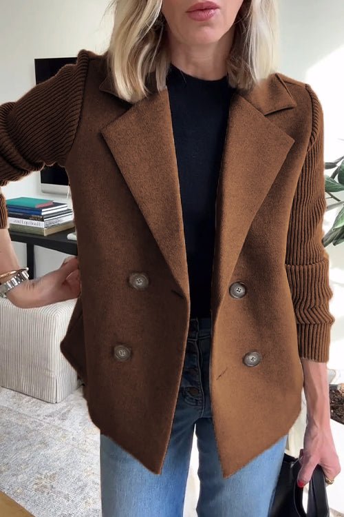 CLARA | Blazer de malha com fecho duplo