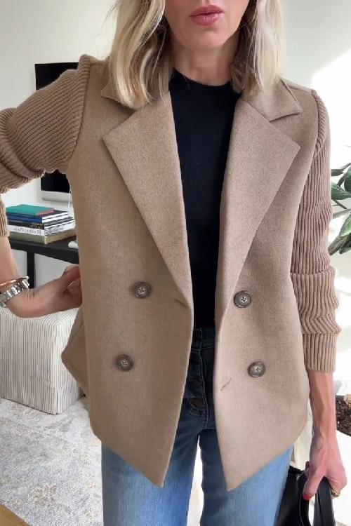 CLARA | Blazer de malha com fecho duplo