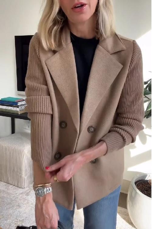 CLARA | Blazer de malha com fecho duplo