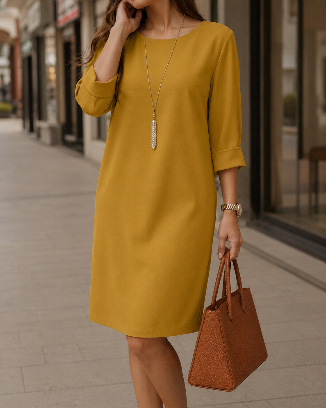 ANA | Vestido midi com efeito barriga plana