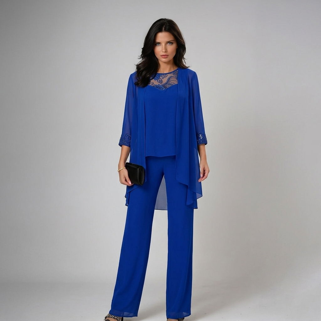 CAROLINA | Conjunto de três peças com pormenores em renda