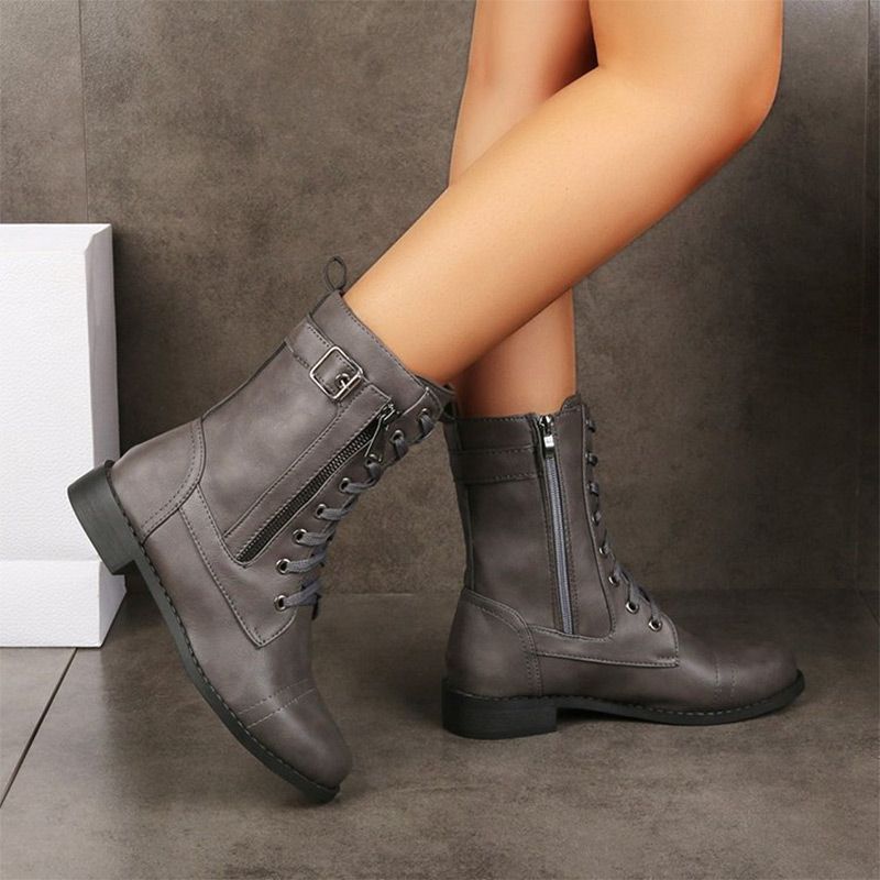 MARIA | Botas de biqueira redonda com suporte ortopédico